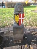 Ein Stein in Pskow erinnert an Neuss, die offizielle Partnerstadt von Pskow
